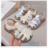 Girls Open-Toe Sandals 2026 Soft Sole Princess Shoes With Bow Detail Casual Beach Footwear