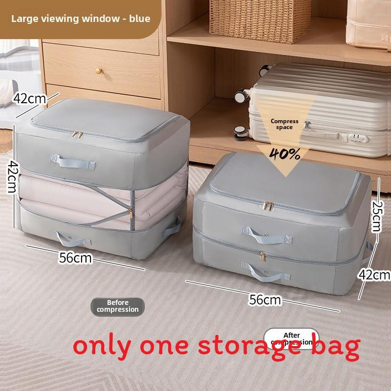 Large Compression Storage Bag With Pvc Window For Home Organization