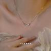 Elegante Damen S925 Sterlingsilber Perlenanhänger Halskette - Leichte Luxus Schlüsselbeinkette