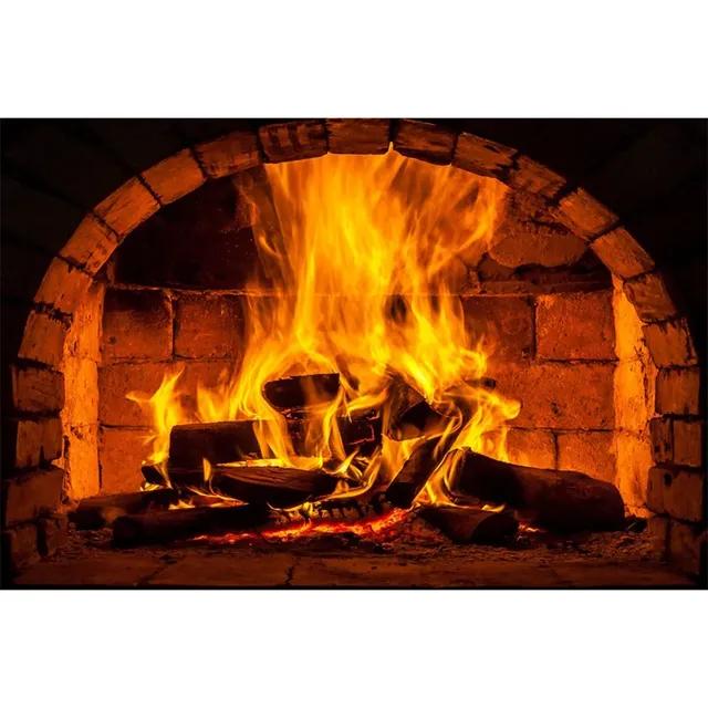 Рождественский фон для фотосъемки с камином, винтажная арка, кирпичная печь, пламя, украшение для дома, вечеринки, студийный фотофон 230X150cm