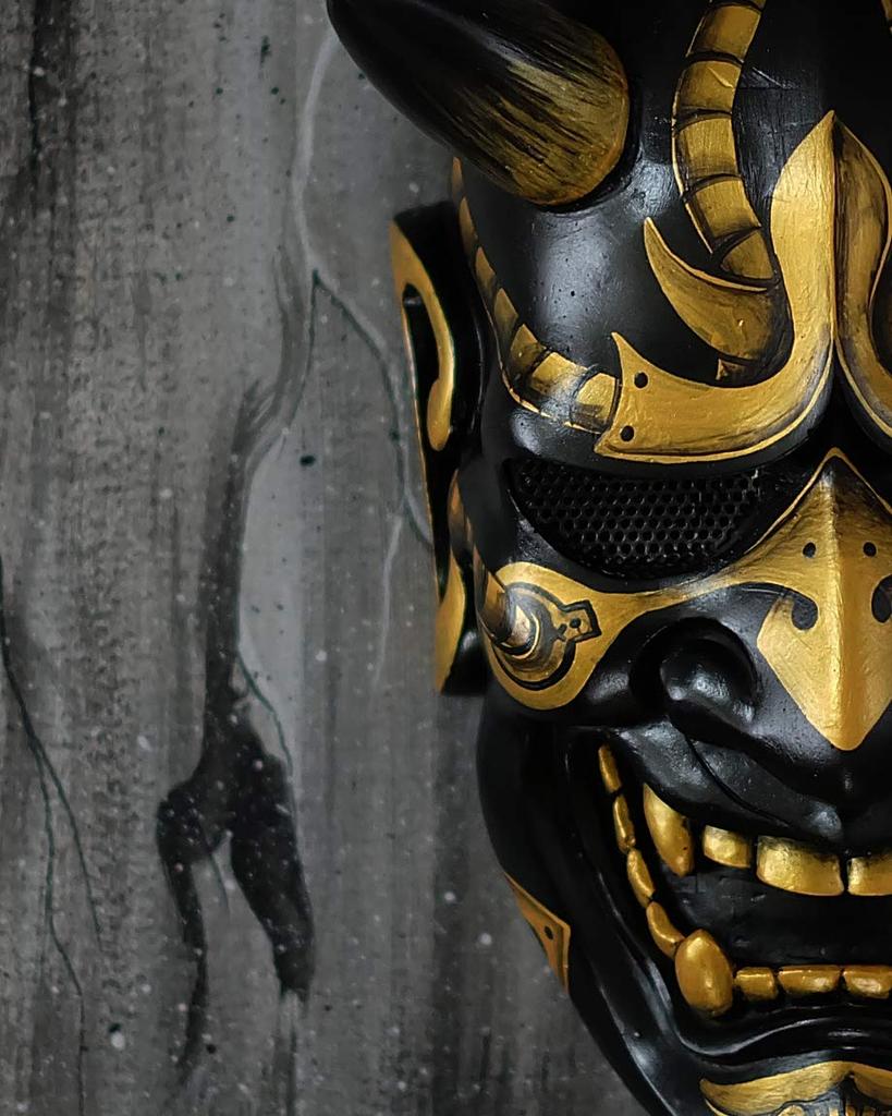 Weiches Latex-Material Halloween-Gesichtsmasken Japanischer Hannya Dämon Oni Samurai Noh Kabuki Prajna Teufelsmaske Partykostüm