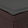 1 Seater Garden Sofa with Cushions Rattan Look PP Brown