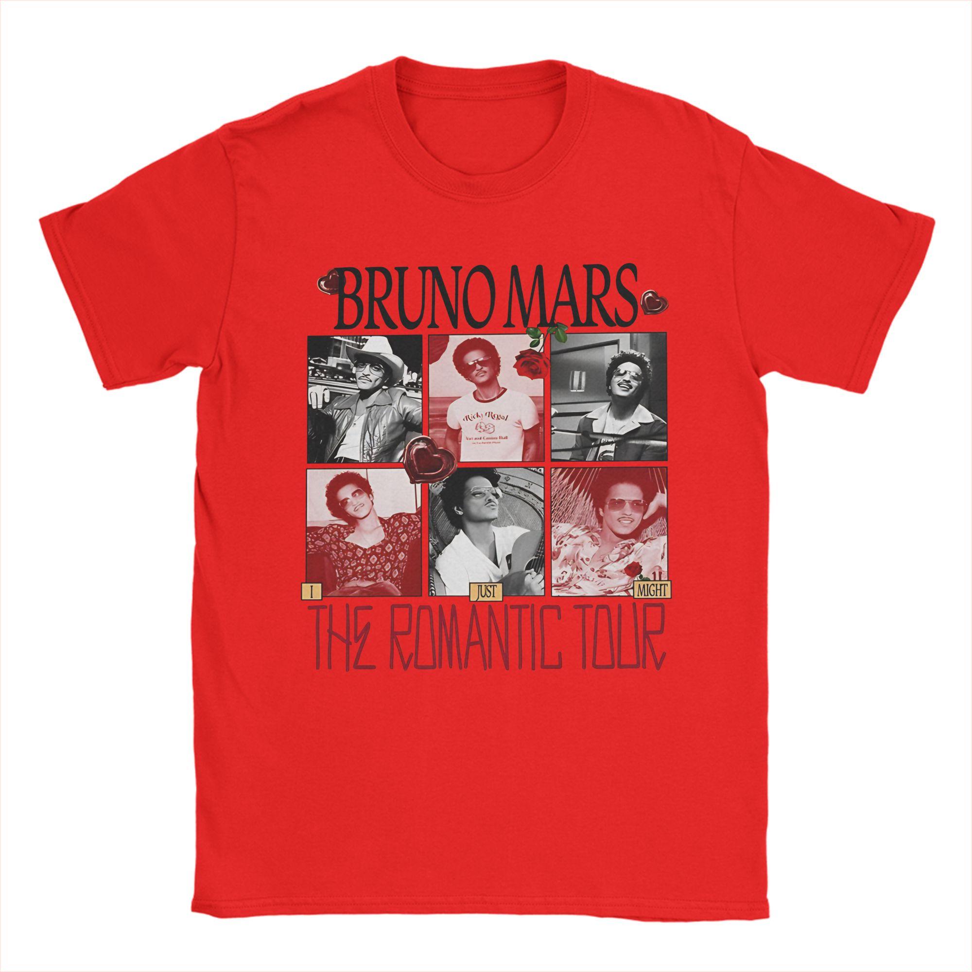 

The Romantic Tour Bruno Mars 2026 TShirt Unisex Awesome Pure Cotton Tees Round Neck Short Sleeve T Shirts Summer Clothing S