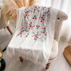 Autumn and winter new fashion embroidered vine man cashmere scarf thickened warm shawl winter versatile long fringed scarf