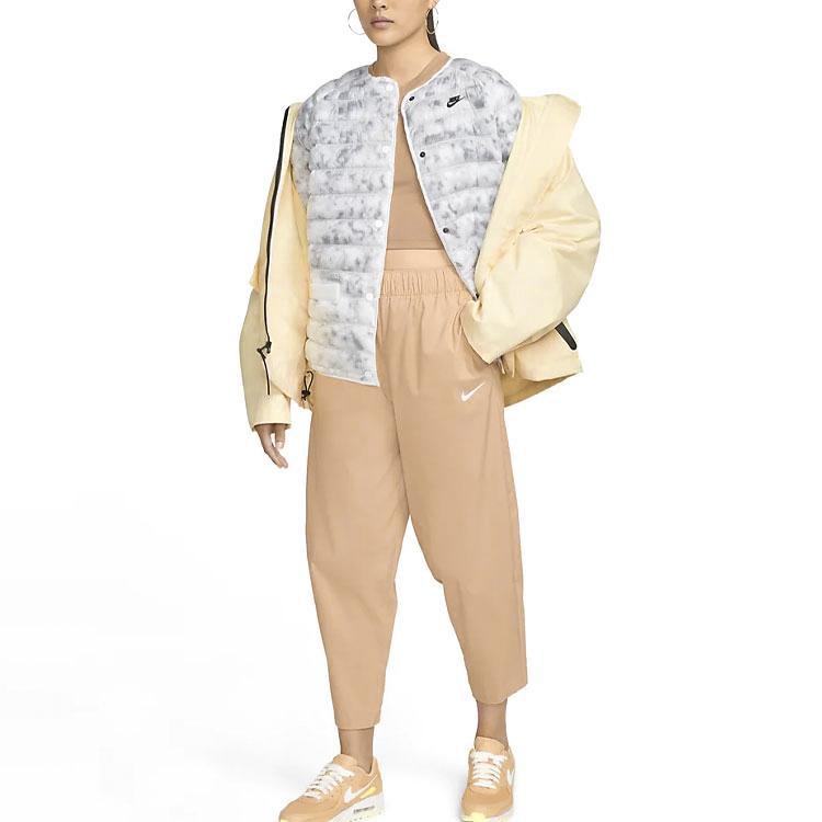 Nike Windproof Loose Two-In-One Hooded Jacket Women Jackets Beige DD4661-715