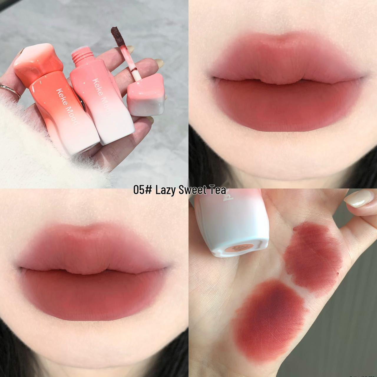 KEKEMOOD Бархатный Матовый Блеск для Губ - Мягкая Туманность, Стойкий, Естественный Финиш  Почти Невидимый  2.5g