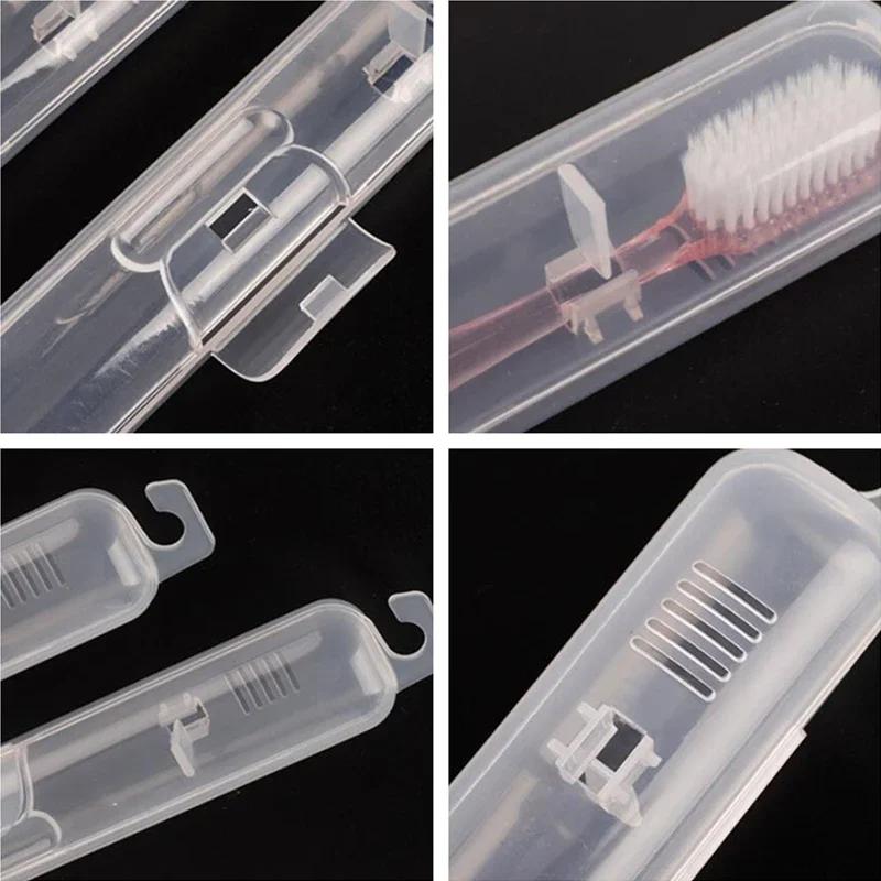 1Pc Travel Portable Toothbrush Holder Transparent Storage Box Case Practical Container Toothbrush Box Organizer Bathroom Tools