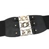 Cool Wide Corset Elastic Waistband for Women Girl Daily Wear PU Leather Comfortable Waist Strp for Casual Formal Outfit