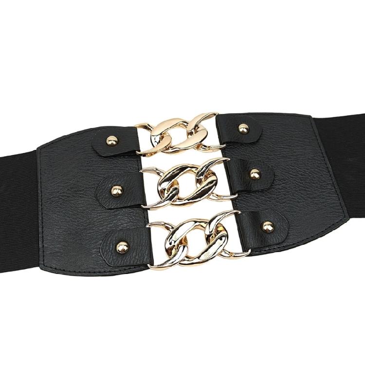 Cool Wide Corset Elastic Waistband for Women Girl Daily Wear PU Leather Comfortable Waist Strp for Casual Formal Outfit