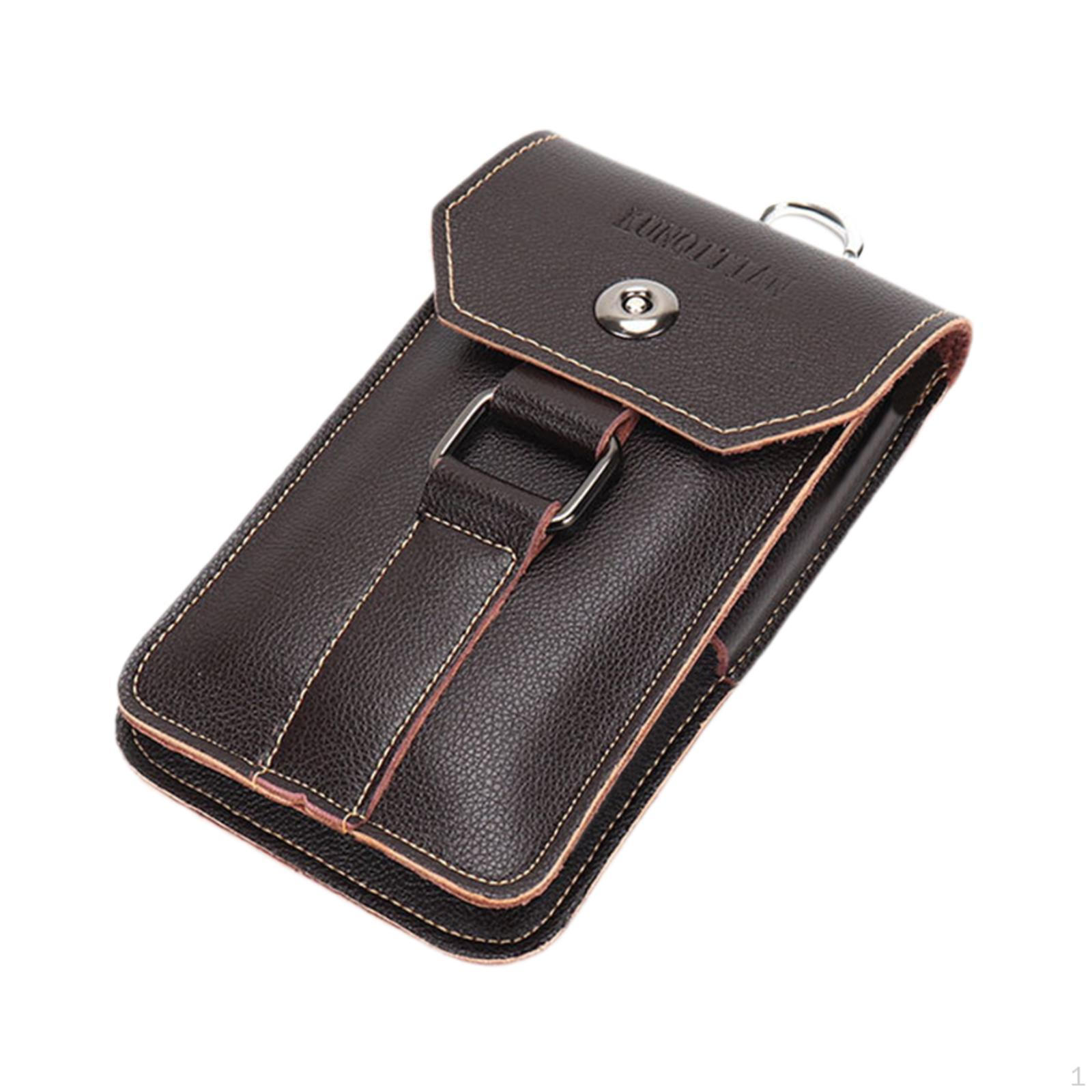 

Мужская поясная сумка с пряжкой, универсальный ремень для бега, походов, путешествий, кемпинга, спорта brown S for 6.6inch