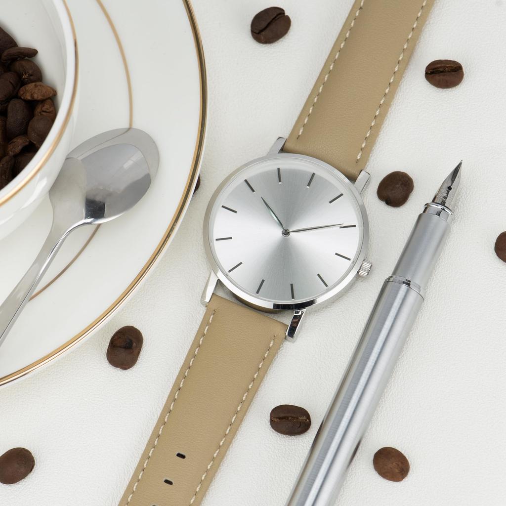 Genuine Leather Watch Quick Release Strap for Men and Elegant Soft Calf Leather Watch Replacement No Tools for Watches and Silver Buckle [OTTOODY]