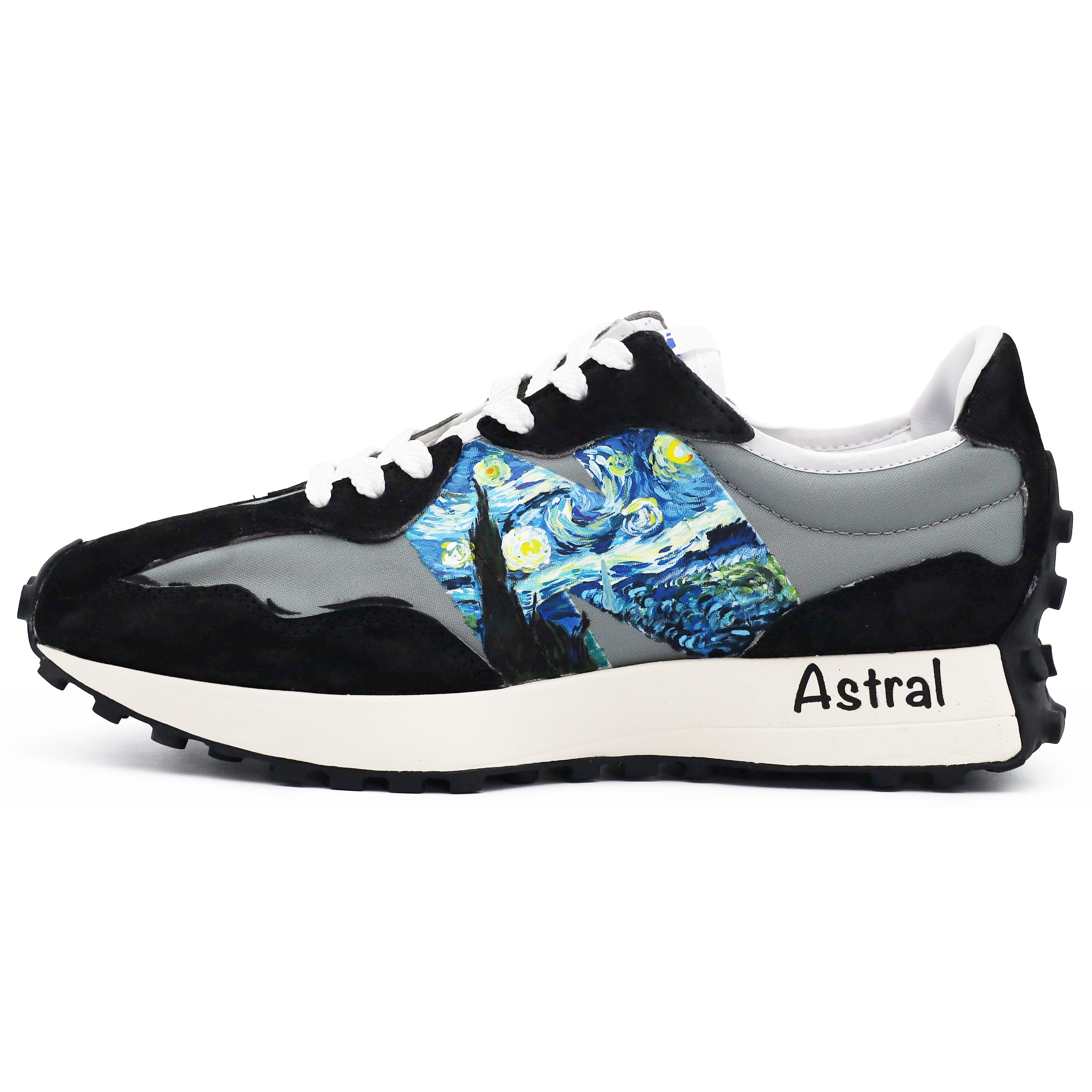 

New Balance NB 327 Low top Casual Running Shoes Unisex Black White Gray Blue MS327LAB(team-T) 44