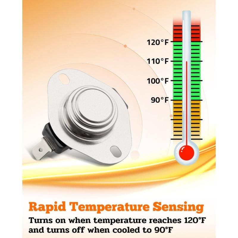 Recessed Mount Temperature Regulator Device 80314 F120 Suitable for Wood Stove Heaters Low Limit Control Mechanism