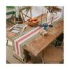 Cotton Linen Table Runner Tassel Table Flag Reusable Holiday Table Decor for Restaurant Dining