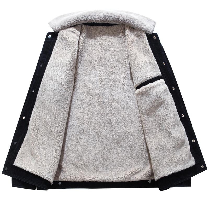 Плюшевая мужская куртка осень-зима новый стиль молодежный трехмерный накладной карман — фото 3