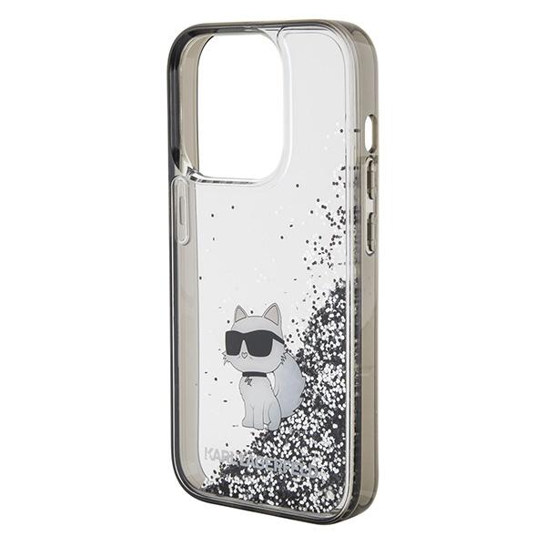 Custodia per iPhone 15 Pro Max Karl Lagerfeld Glitter Liquido Trasparente