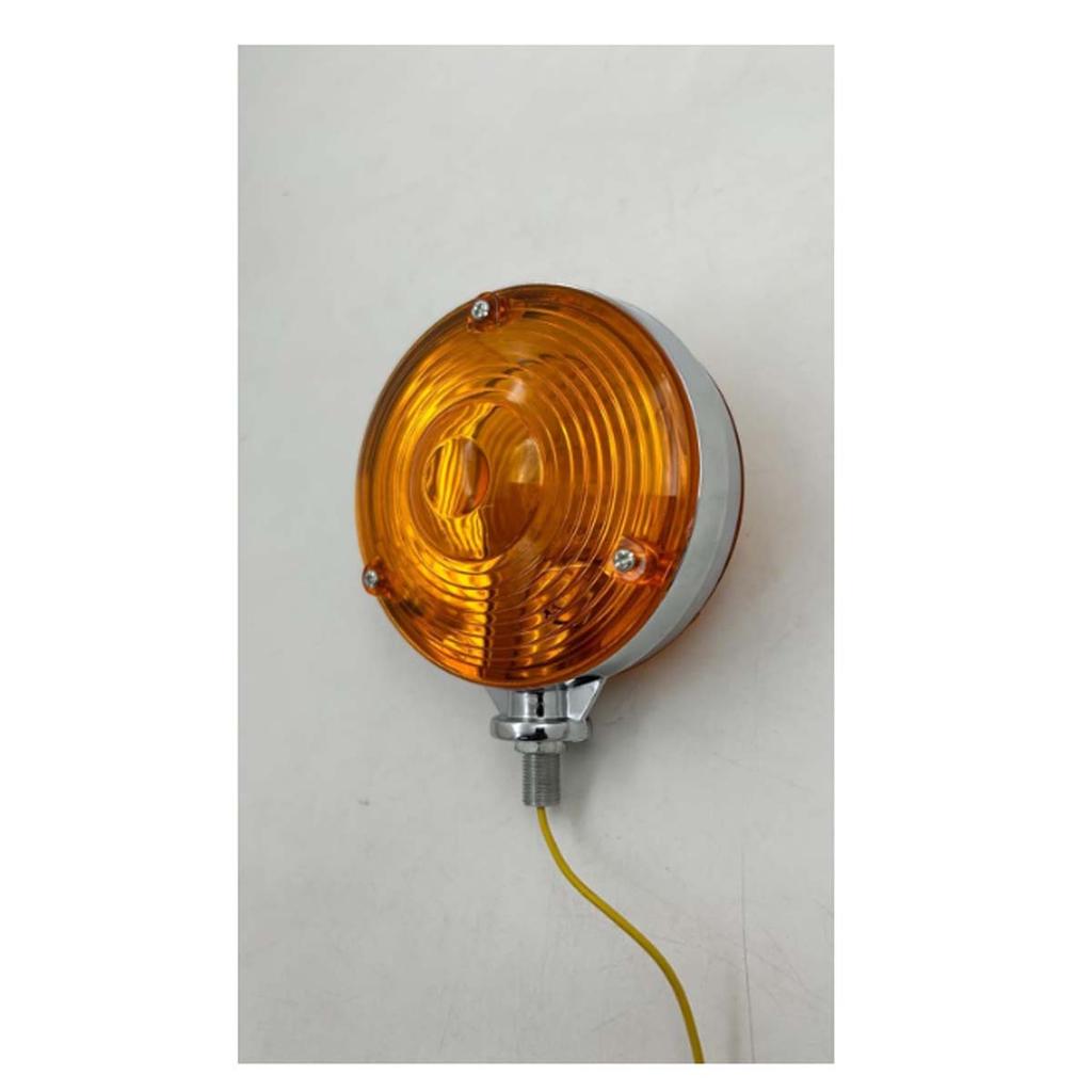 2Pcs 24V Bulbs 4" Round Double Face Turn Signal Lights White Amber Double  Truck Trailer Lights RV Fender Stop Turn Light