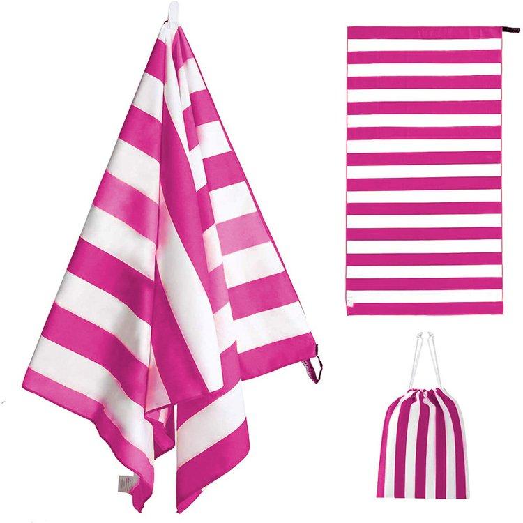 rainbow Stripe Pool Towel Luxury Serviette De Plage Toallas Para La Playa 100% Cotton Customised Stripe Beach Towel