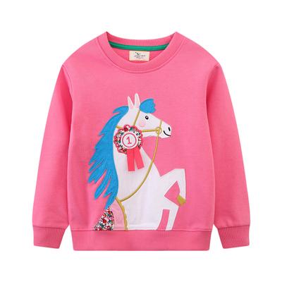 Autumn Girls Sweatshirt European and American Style Cartoon Embroidery Cute Sweatshirt for Children and Middle-aged Children