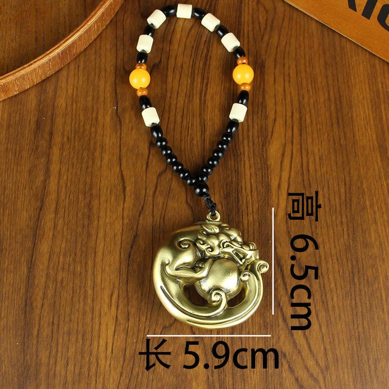 

Brass Pixiu Ball Hugger Handle Men s Bag Copper Ornament Small Commodity Pure Copper Ornament Small Gift