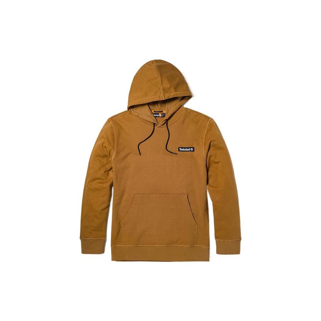 Timberland Solid Color Logo Print Drawstring Hoodie Unisex hoodies Wheat A6Q5U-P47