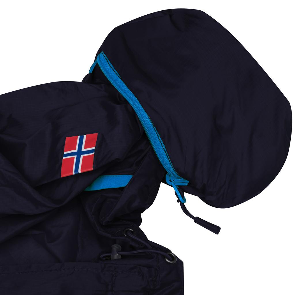 Windproof Children's Jacket Trollkids Kids Fjell Running Jacket Zip-up Navy Blue (909-110)