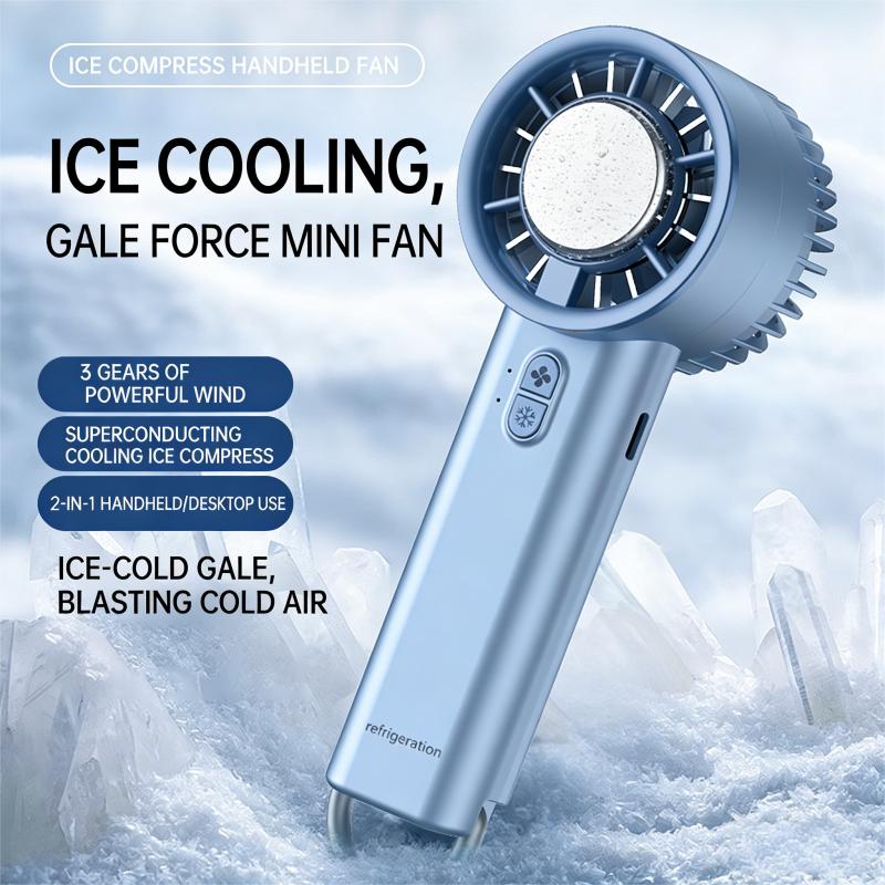 New Handheld Mini Fan Portable Semiconductor Ice Cooling Fan Mini Portable Handheld Cooling Fan For Home Office Travel