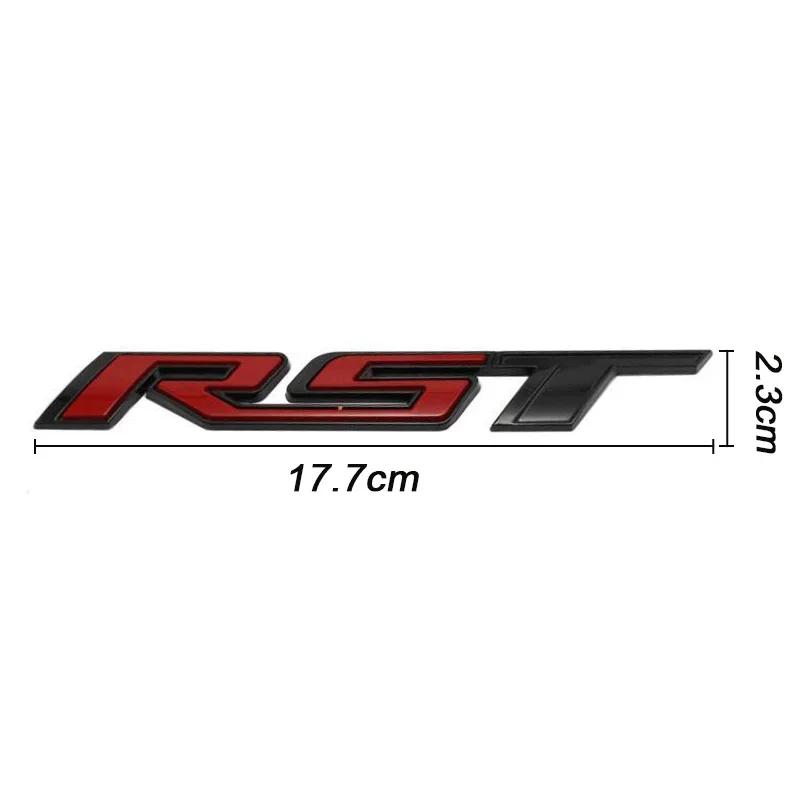 Metal RST Logo Car Front Grille Emblem Auto Trunk Sticker for Chevrolet Camaro Cavalier Onix Cruze Aveo Silverado la2