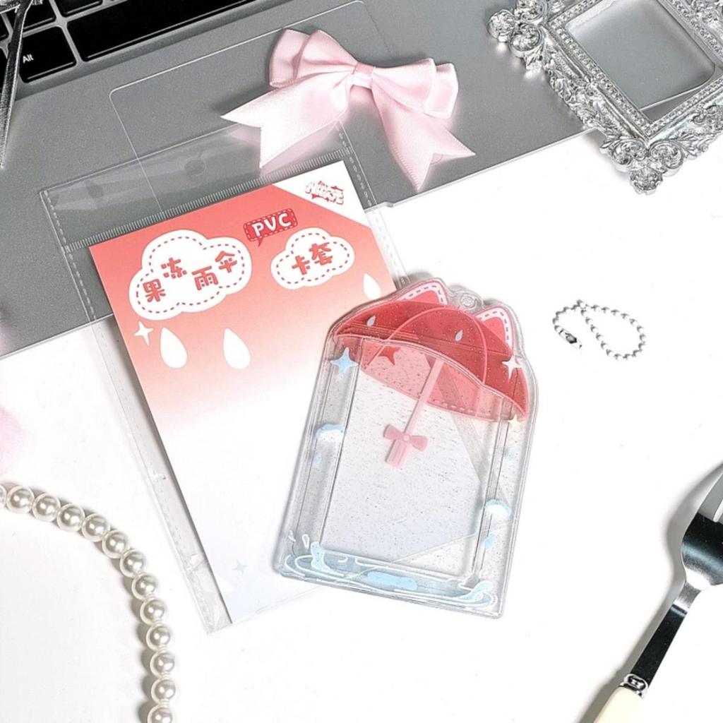 Creative Umbrella PVC Photocard Holder Idols Photo Frame Cute Sweet Card Display Desktop Decor Card Sleeve