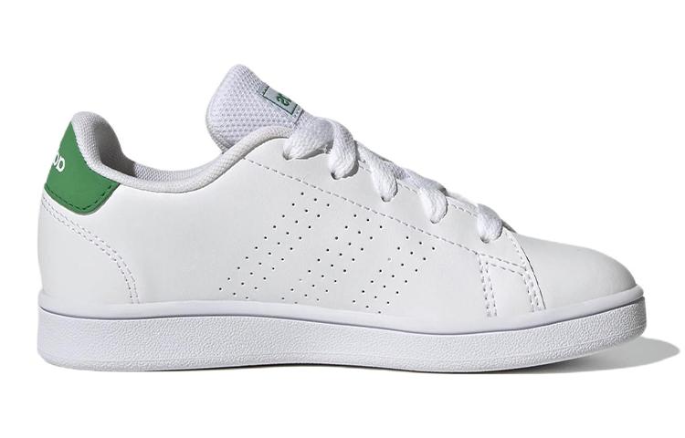 Adidas Neo ADVANTAGE Abrasion Resistant Low top Kids' Skateboarding Shoes White Green Kids' GY6995