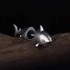 1 Pair Shark Stud Earrings Men and Women Trend Hip Hop Punk Cold Wind Earrings Fashion Retro Fish Split Earrings