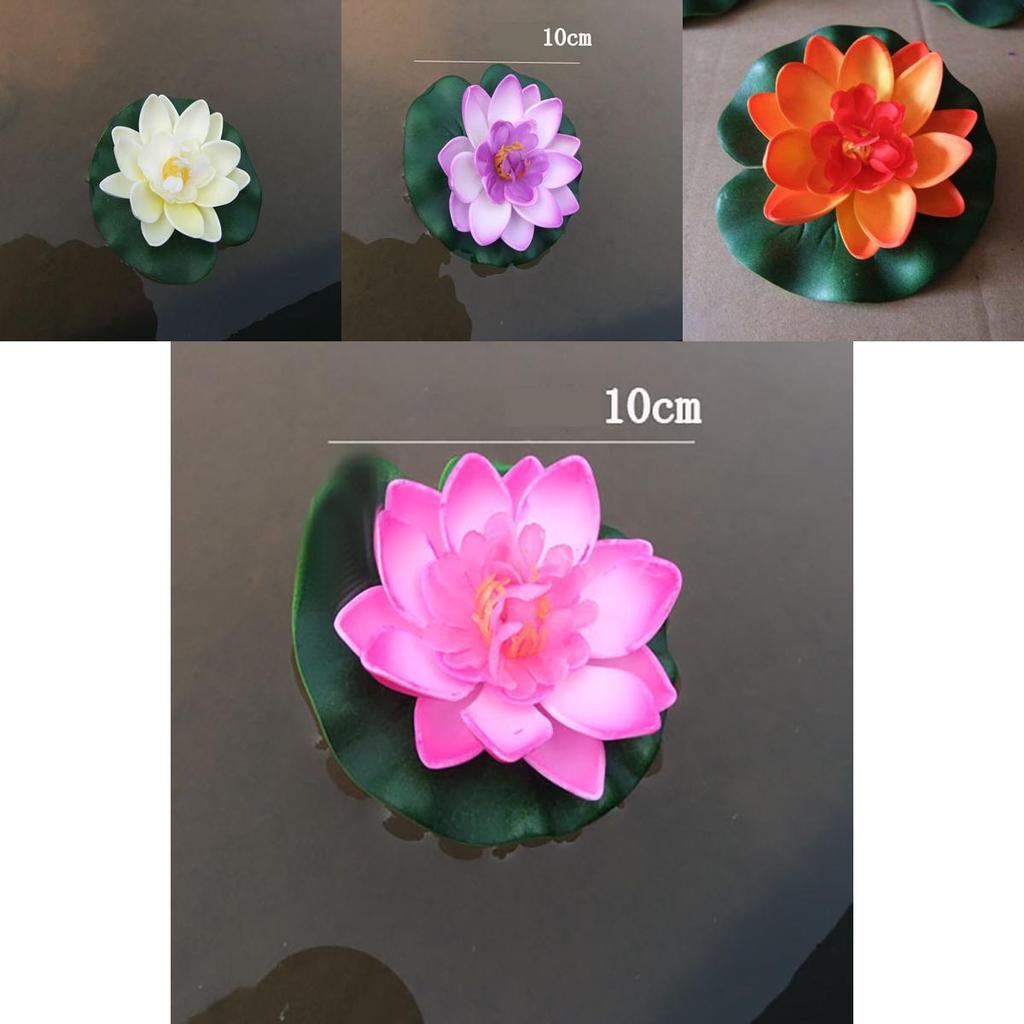 Lebendige 10cm Künstliche Lotusblume Seerose Für Heim-Aquarium-Dekor