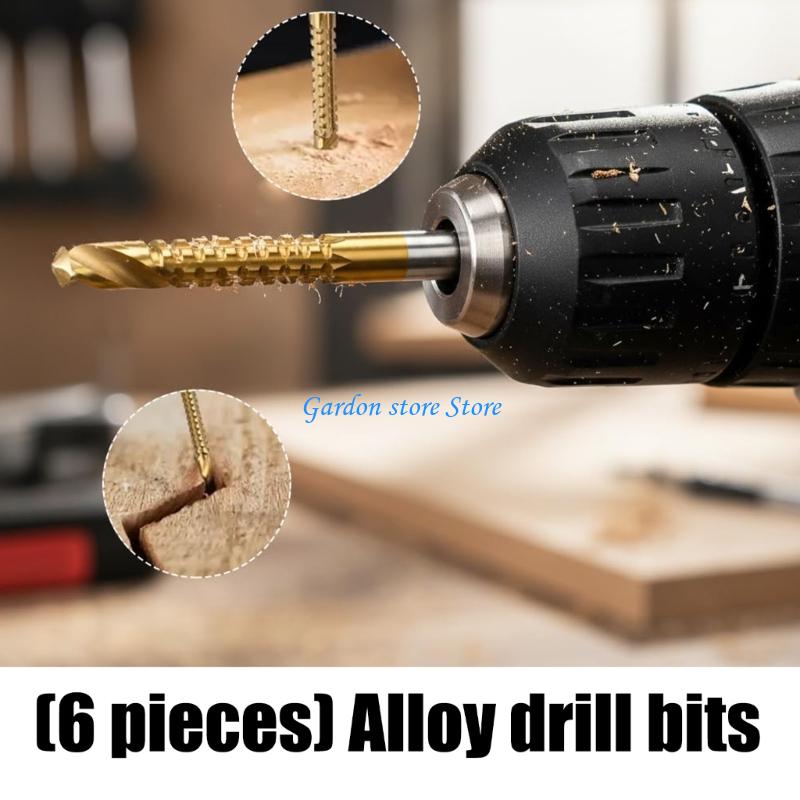 B0KB Drill Bit Set Round Shank Serrated Concrete Drill Bit Set Tile Drilling Tool