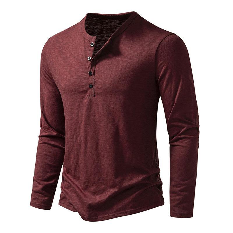 Men S Long Sleeve Stand Collar Polo Shirt Fashion Casual T Shirt