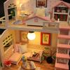 Pink Loft  DIY Miniature House Kit,  Creative Birthday Christmas Gift Assembly Model Black Friday