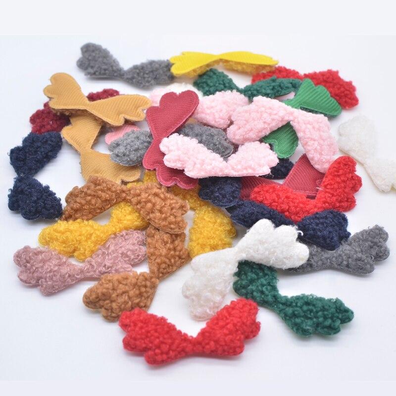 10 pezzi 64*28mm ala d'angelo appliques cucito su scrapbooking artigianato planare accessori decorazioni patch