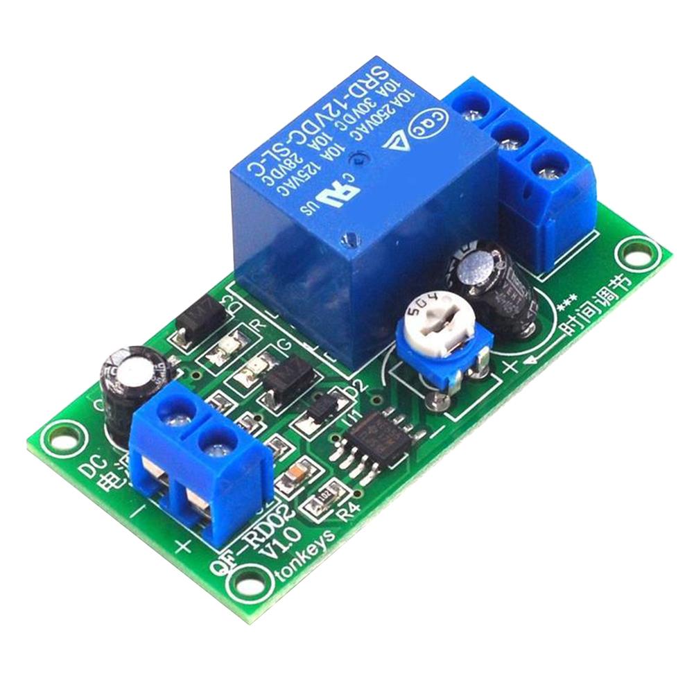 5-1PCS Time Delay Relay Module 12V DC Delay Relay Module NE555 0-60 Seconds Adjustable Timer Relay Board Electrical Equipment