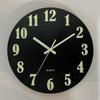 Silent Luminous MDF Wood Wall Clock with Fluorescent Wood Grain Finish