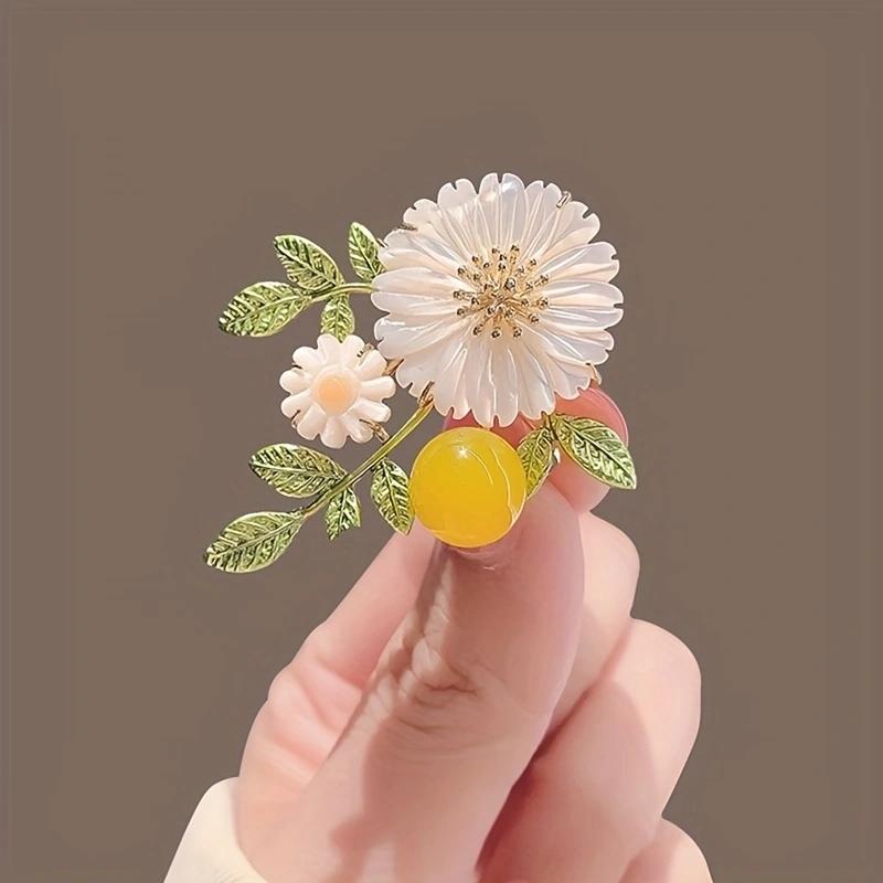 

1 шт., женская высококачественная брошь, милая универсальная куртка, булавка для одежды, брошь в цветочном стиле 4.8*4cm