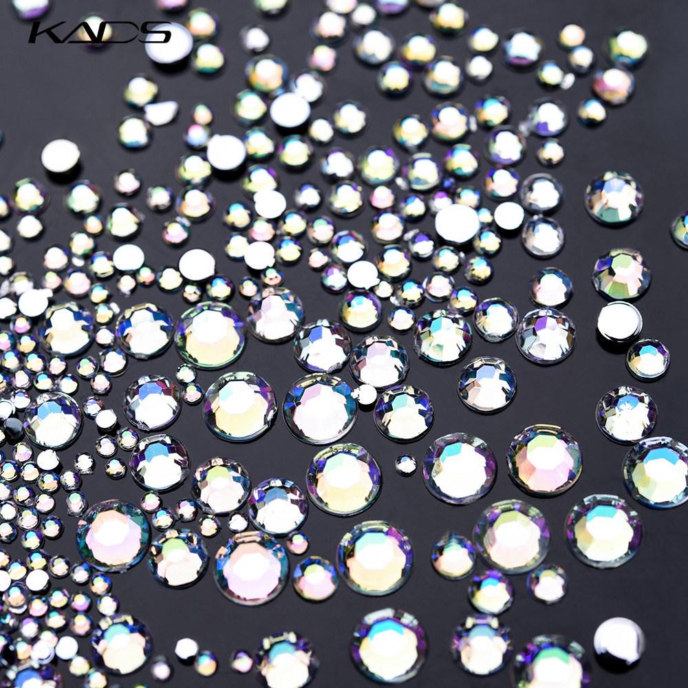 kads AB Round Nail Art Decorations Nail Art Rhinestones for Nails Accessories for Nail Decoration Rhinestone Supplies