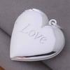 Unisex Silver Plated Heart Locket Photo Pendant Necklace Jewelry Charm Gift