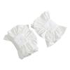 Trendy Ruffle Clothing Cuffs Detachable with Buttons Decorative Sleeves Cuff Extension for Female Teens