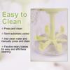 Multi-Blade Semi Automatic Whisk Push Rotary Mechanism Built-In Mesh Filter Egg Beater One-Hand Operation Ergonomic Design