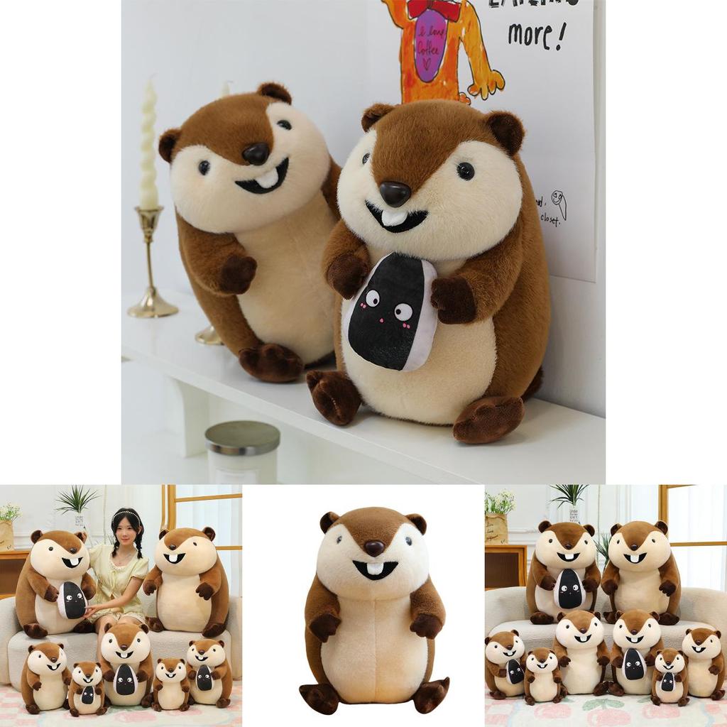 Marmots Plush Toy With Pp Cotton Filling For Kids Birthday Gift And Cozy Decor