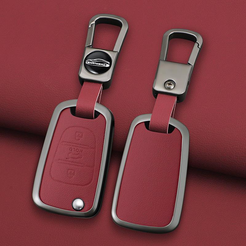 Zinc Alloy Leather Car Key Case For Hyundai I20 I30 Ix20 Ix25 Ix35 Elantra Kia Sportage Rio 3 Soul Optima Ceed Pro K5 K2 Pride