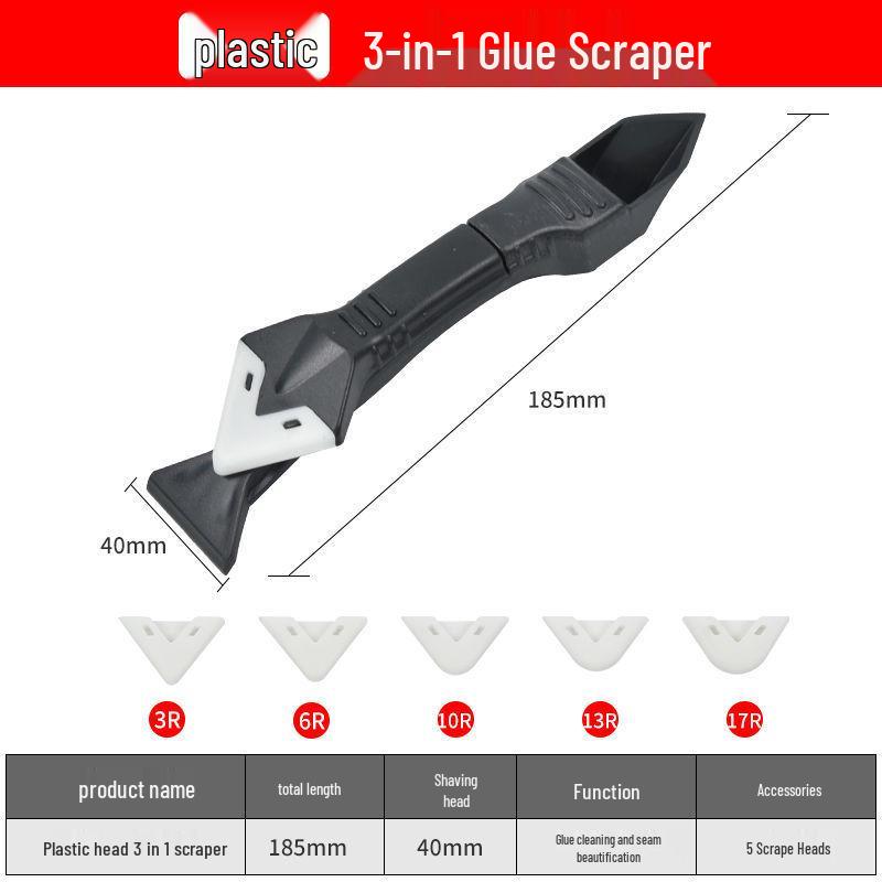 Multi-functional Glue Removal and Edge Trimming Tool for Glass and Caulking