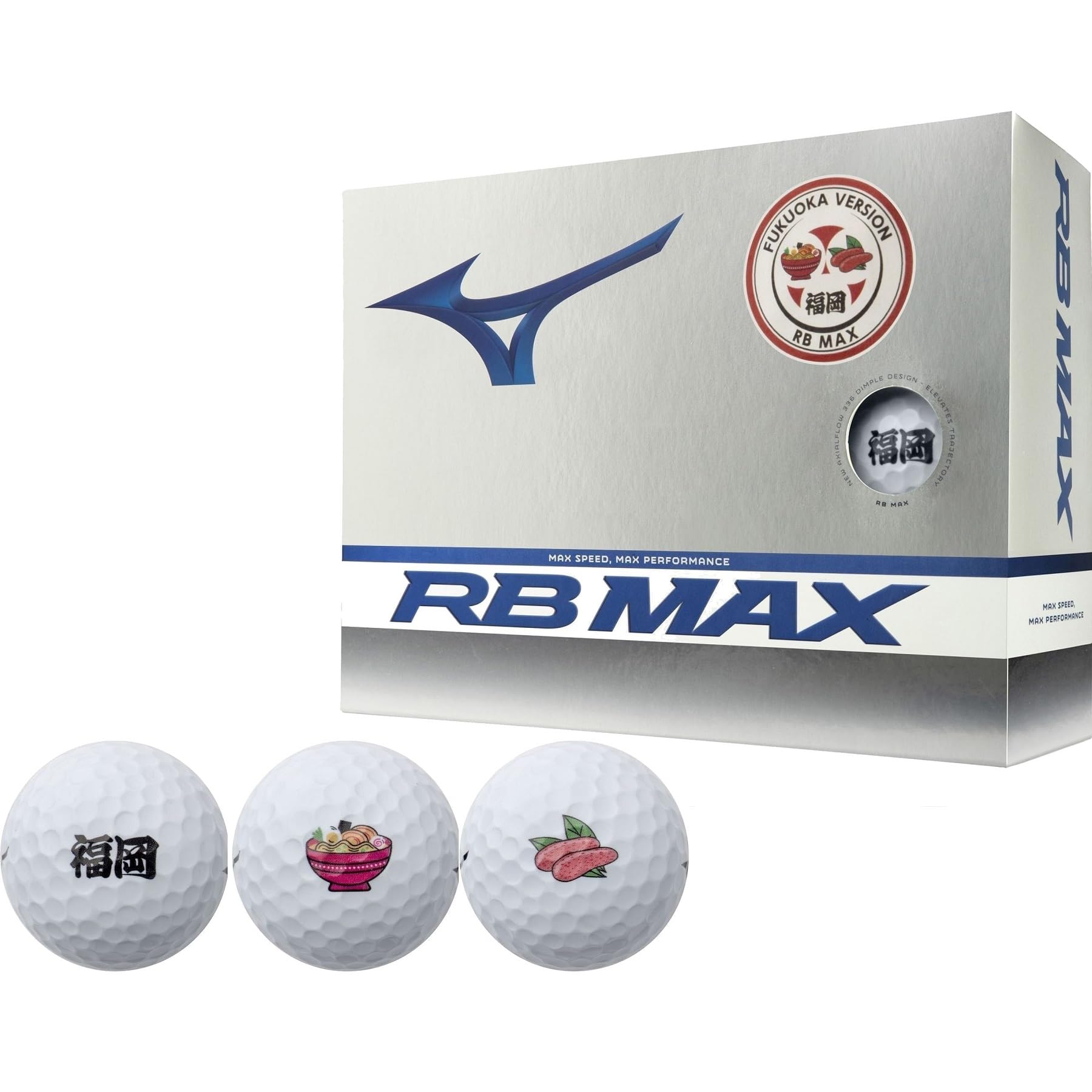 

MIZUNO RB MAX FUKUOKA Golf 1 Dozen 5NJBO734 Balls, White, (12 Balls),