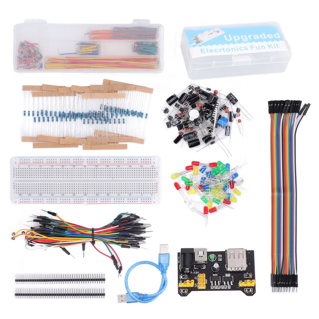 Elektronik-Bauteile-Kit Starter Spaß-Sortiment mit 830 Lötpunkten Breadboard für R3