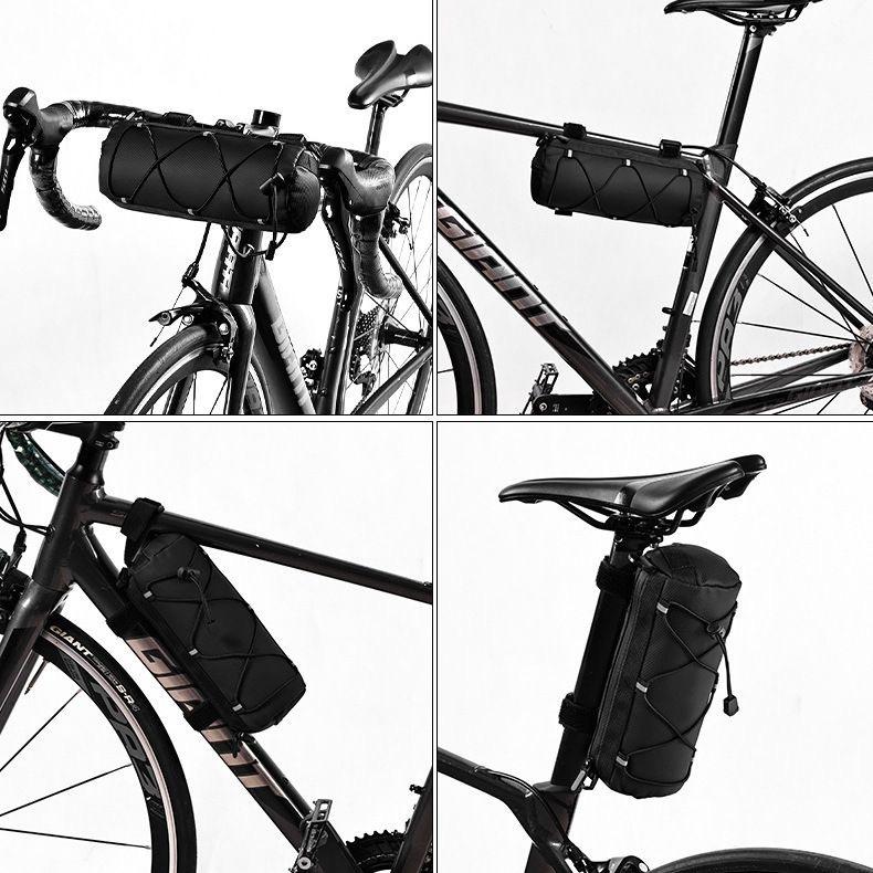 Waterproof Oxford Bike Front Bag for Cyclists Multifunctional MTB Frame Storage Tube Bag Travel Handlebar Pouch 24*12*12cm
