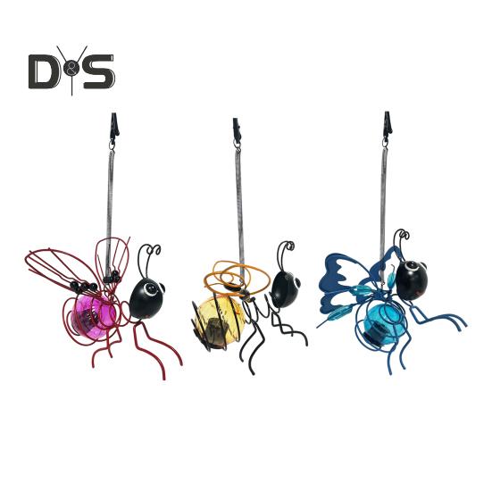 

3 шт. Солнечные лампы-симуляторы пчел IP44 водонепроницаемые уличные подвесные лампы от насекомых с эластичной пружиной всепогодное освещенное украшение для пчел для сада 3pcs разноцветный